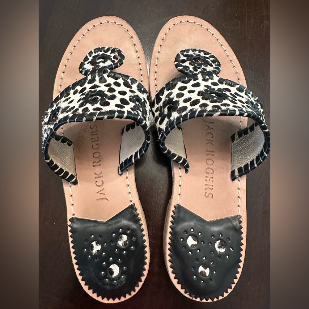 Jack Rogers Bone/Black Sandals
